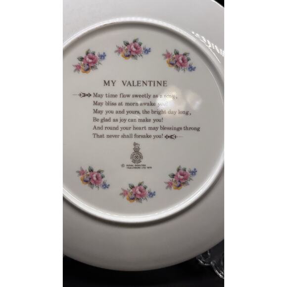 Vintage Royal Doulton My Valentine Day 1979 Collector Plate 8 1/4 " - Picture 9 of 16